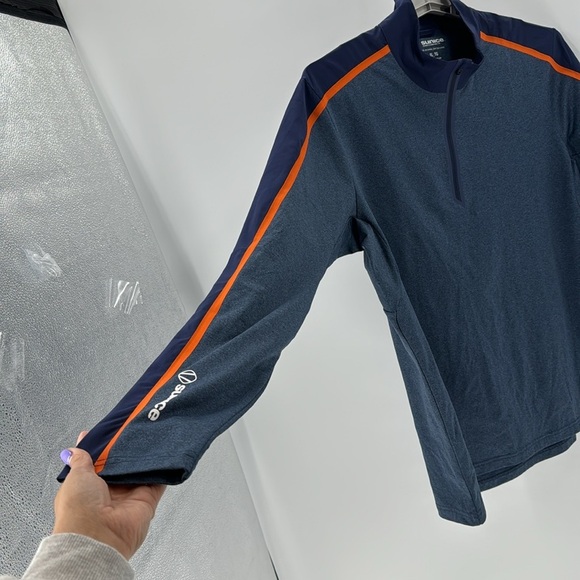 Sunice  Tobey UltraliteFX Stretch Half-Zip Pullover blue orange performance - Picture 5 of 9
